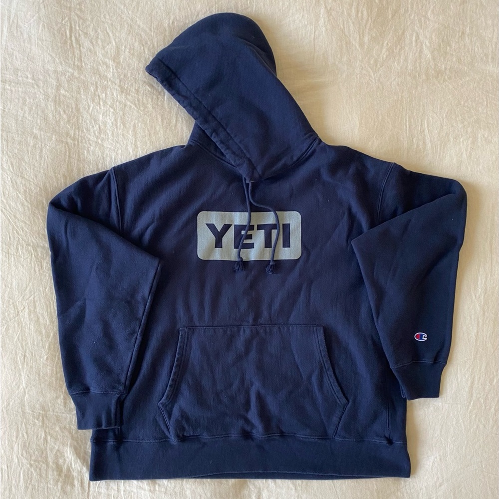 Champion Reverse Weave Hooded Sweatshirt (Navy)